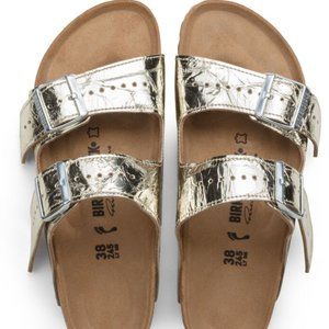 Rick Owens x Birkenstock Arizona Leather Sandal - Gold Metallic - Size 38